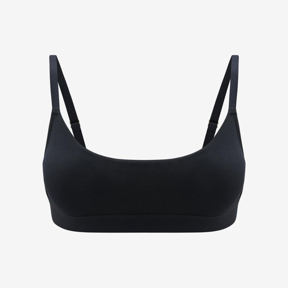 ThirdLove Organic Cloud Cotton Scoop Bralette Size XSblack / XS